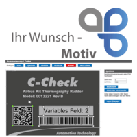 Code Aufkleber laminiert