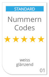 Standard Serien - Code Aufkleber Standard Serien - Code Aufkleber