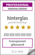 Angebot erstellen den Druck von Professional Hinterglasaufkleber mit partieller Hinterlegung