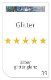 Angebot erstellen für den Druck von Glitter Flakes Silber Aufkleber
