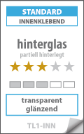 Angebot erstellen für den Druck von Standard Hinterglasaufkleber mit partieller Hinterlegung