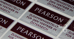 Aufkleber in Silber