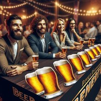 Branding von Biertischen mit Aufklebern