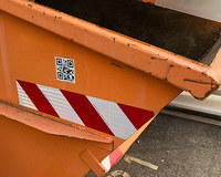 Container Aufkleber auf Container