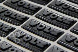 Domingaufkleber in Silber