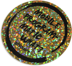 Glitzerflocken Aufkleber in Gold