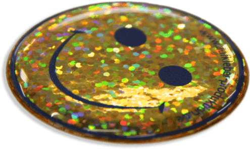 Gold Glitter Flake Doming
Gold Glitter Flake Gelaufkleber