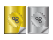 Gold-Silber Aufkleber