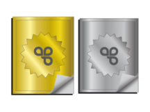 Gold-Silber Aufkleber