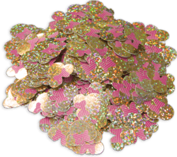 Goldene Sticker mit Glitter Effekt