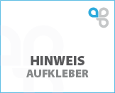 Hinweisaufkleber online drucken