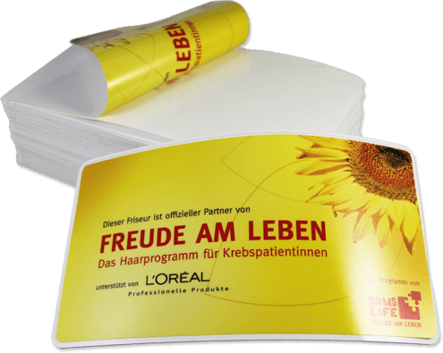 Eckige Aufkleber drucken 
