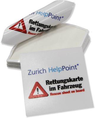 Aufkleber mit Silikonhaftschicht für glatte Flächen