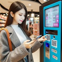 QR-Aufkleber auf einem Ticketautomat