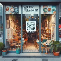 QR-Code für Schaufenster (von innen geklebt)
