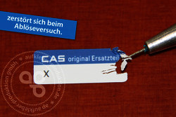 Selbstzerstörende Siegelaufkleber