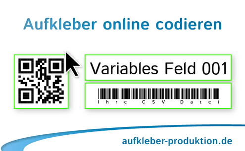Aufkleber mit mehreren Codefeldern drucken 