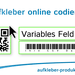 Aufkleber mit mehreren Codefeldern drucken 