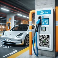 Starkklebender QR-Code Aufkleber für alte Ladesäulen