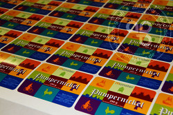 Sticker auf Bogen