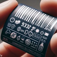 Transparentes Barcodeetikett auf Dose